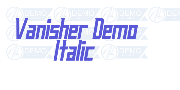 Vanisher Demo Italic font free