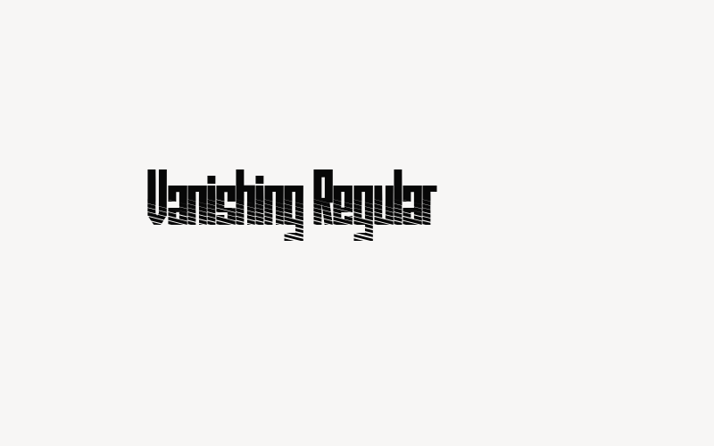 Vanishing Regular Font