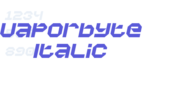 Vaporbyte Italic font free