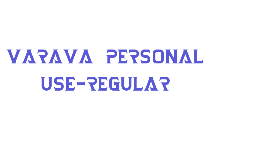 Varava Personal Use-Regular Font Download