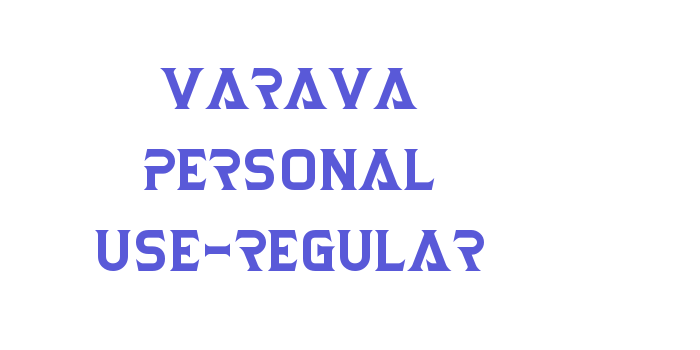 Varava Personal Use-Regular Font Download