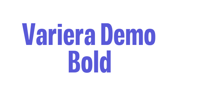 Variera Demo Bold Font