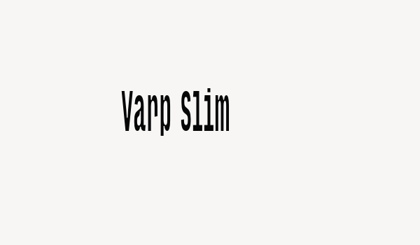 Varp Slim Font