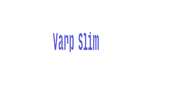 Varp Slim Font Download