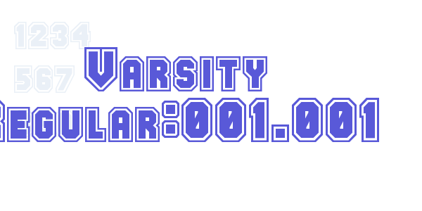 Varsity Regular:001.001 font free