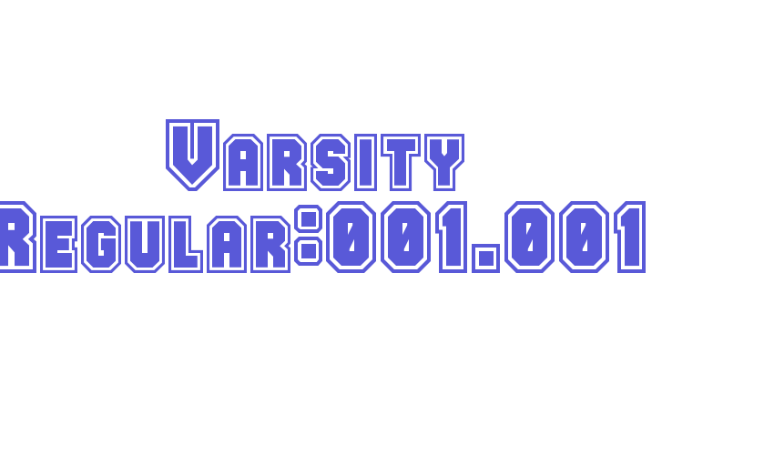 Varsity Regular:001.001 Font