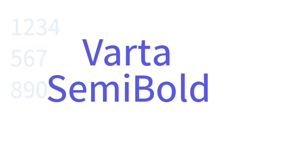 Varta SemiBold font free