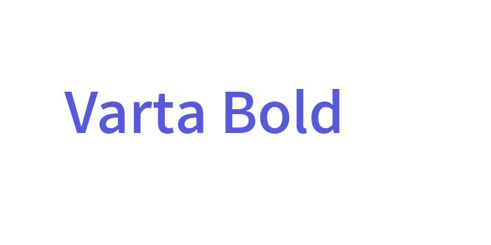 Varta Bold Font Download