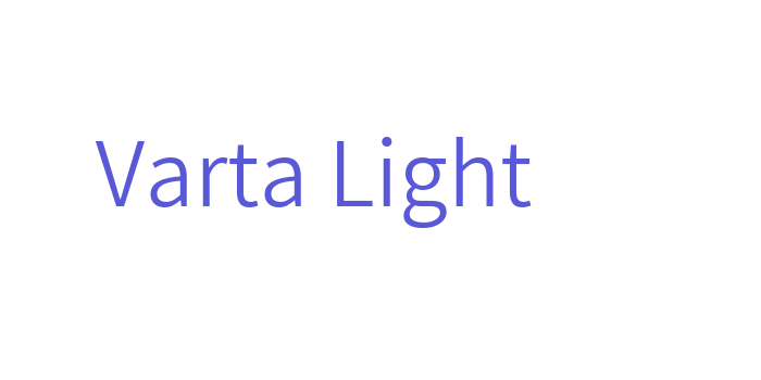 Varta Light Font Download