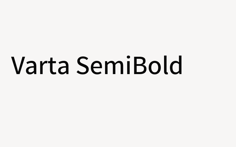 Varta SemiBold Font