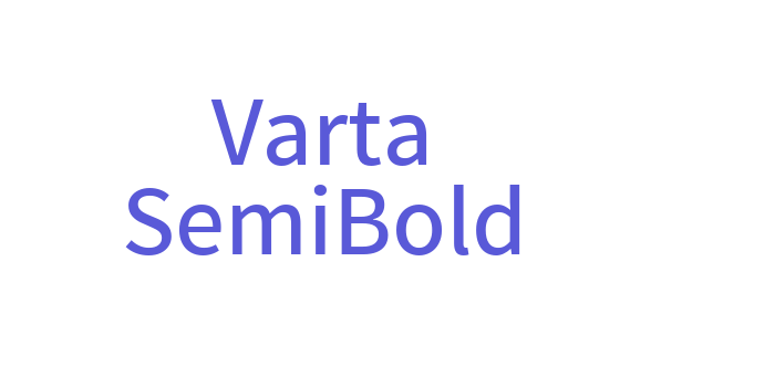 Varta SemiBold Font Download