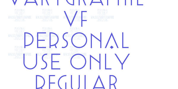 Varygraphie VF PERSONAL USE ONLY Regular font free