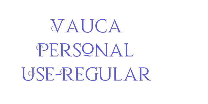 Vauca Personal Use-Regular Font Download