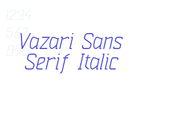 Vazari Sans Serif Italic