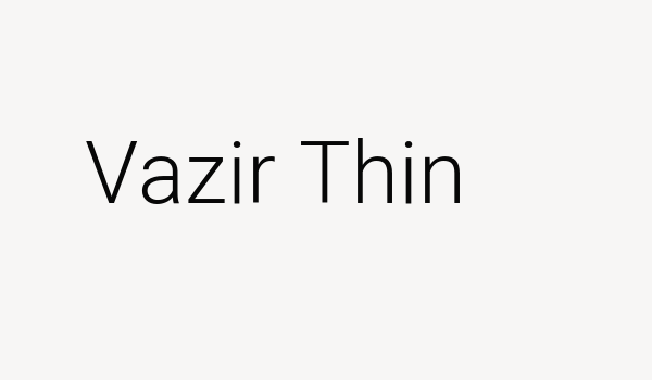 Vazir Thin Font