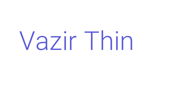 Vazir Thin Font