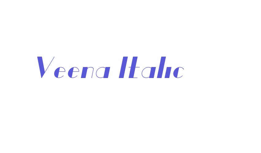 Veena Italic Font Download