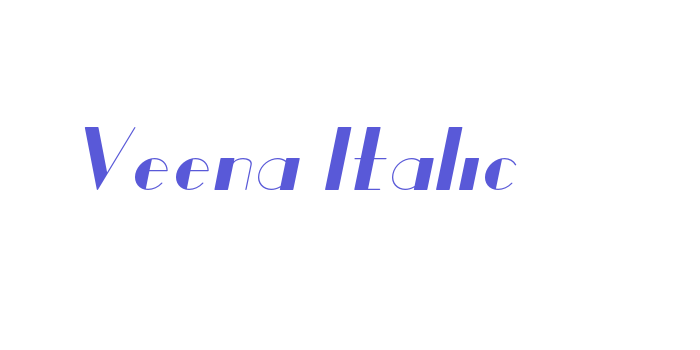 Veena Italic Font Download