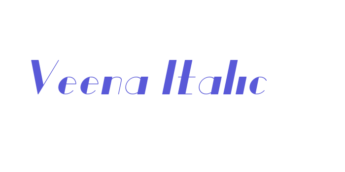 Veena Italic Font