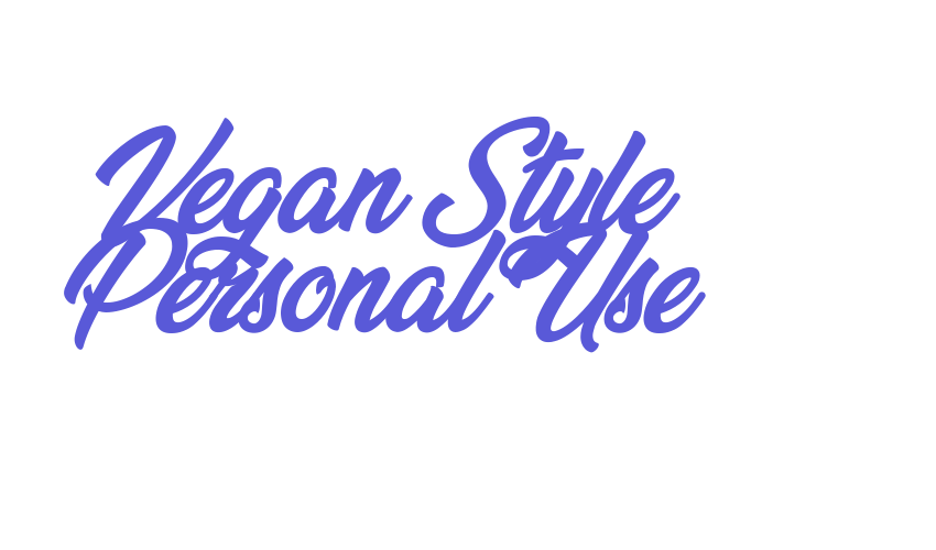 Vegan Style Personal Use Font