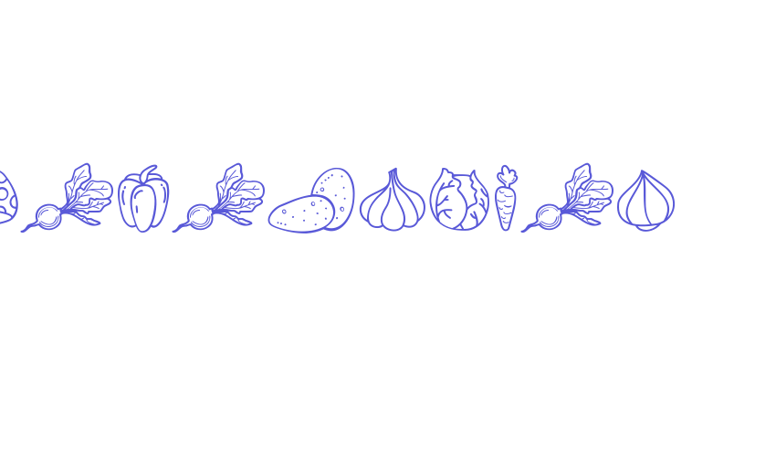 Vegetables Font Download