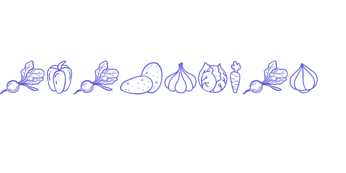 Vegetables Font Download