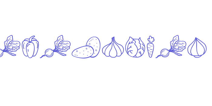 Vegetables Font