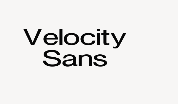 Velocity Sans Font