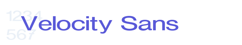 Velocity Sans-related font