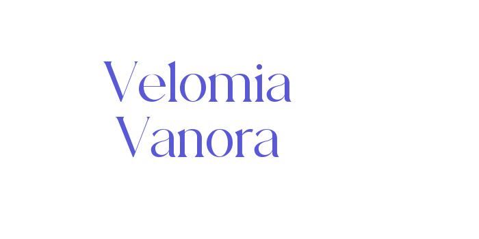 Velomia Vanora Font Download