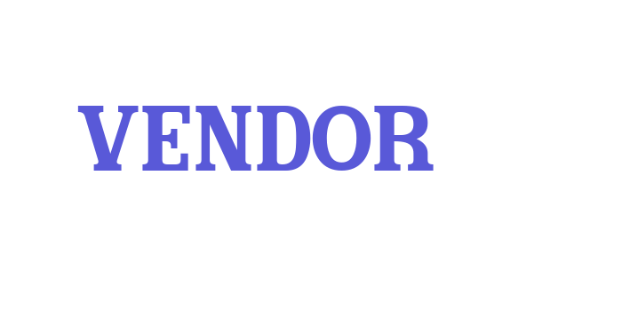 Vendor Font