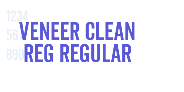 Veneer Clean Reg Regular font