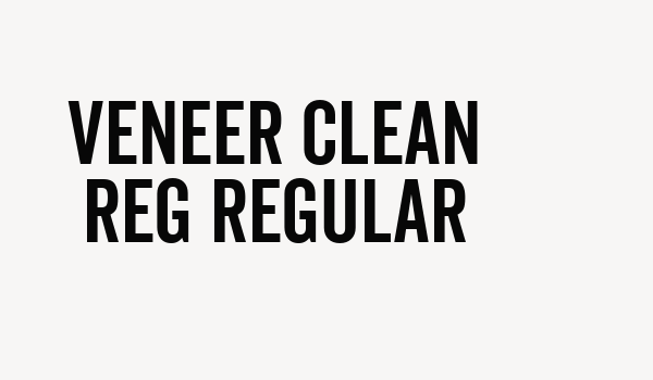 Veneer Clean Reg Regular Font