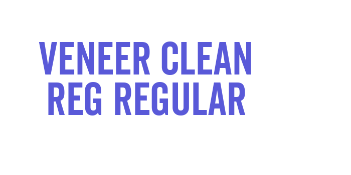 Veneer Clean Reg Regular Font Download