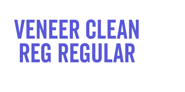 Veneer Clean Reg Regular Font