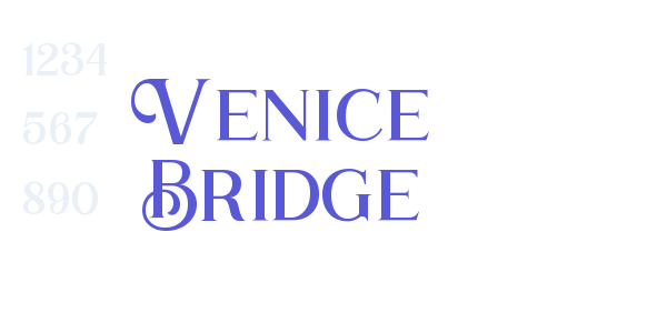 Venice Bridge font free