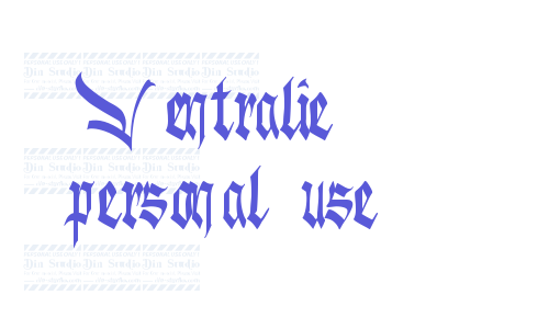 Ventralie personal use Font Download