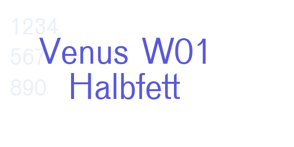 Venus W01 Halbfett font free