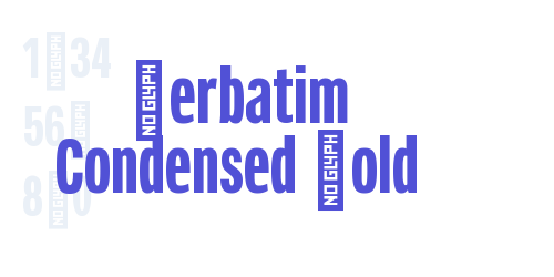 Verbatim Condensed Bold-font-download
