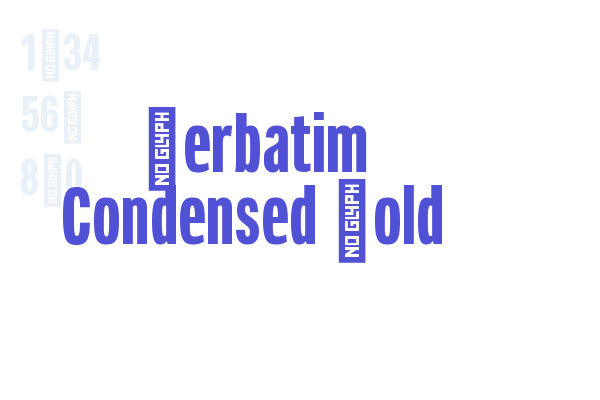Verbatim Condensed Bold