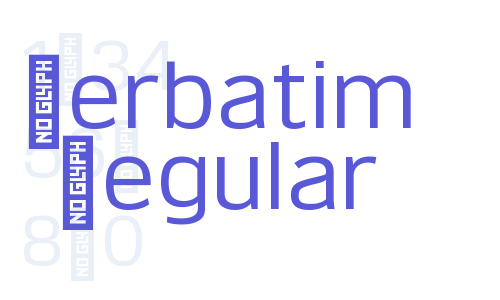 Verbatim Regular Font Download