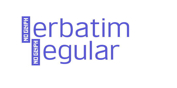 Verbatim Regular Font