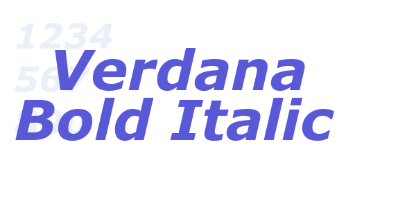 Verdana Bold Italic font free