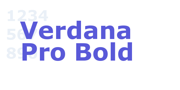 Verdana Pro Bold font free