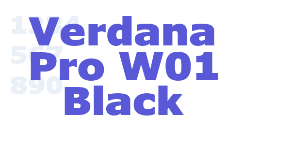 Verdana Pro W01 Black font