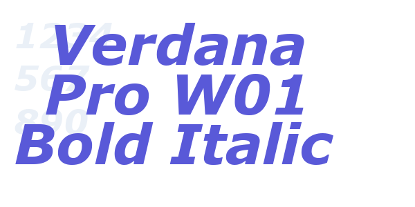 Verdana Pro W01 Bold Italic font free