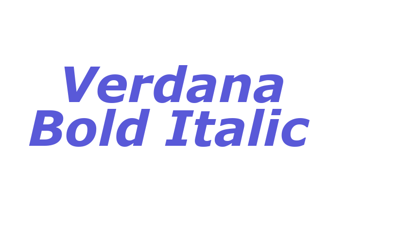 Verdana Bold Italic Font Download