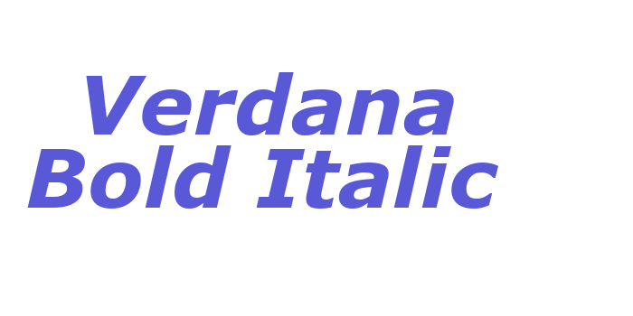 Verdana Bold Italic Font Download