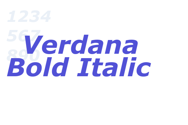 Verdana Bold Italic
