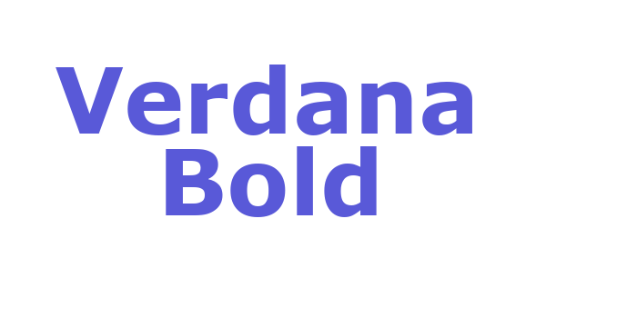 Verdana Bold Font